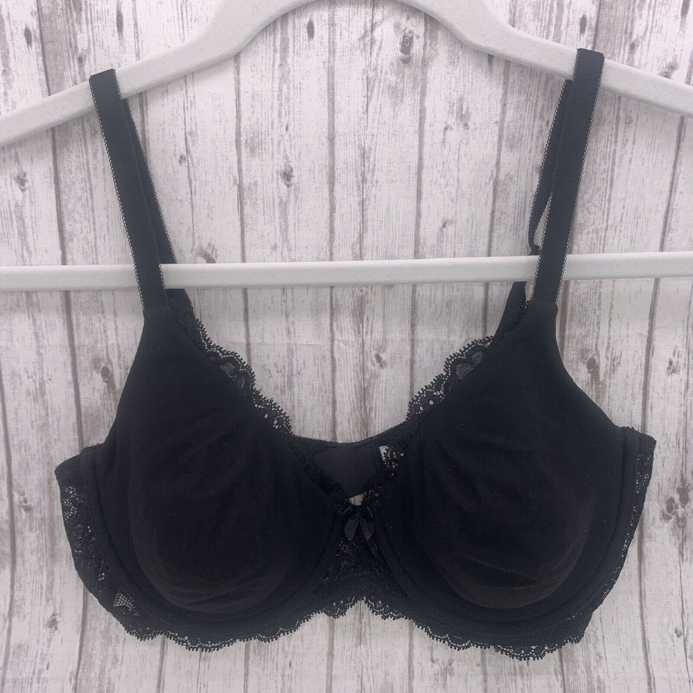 Victoria’s Secret Womens Black 34C Full Coverage Bra Lace Lightly Lined